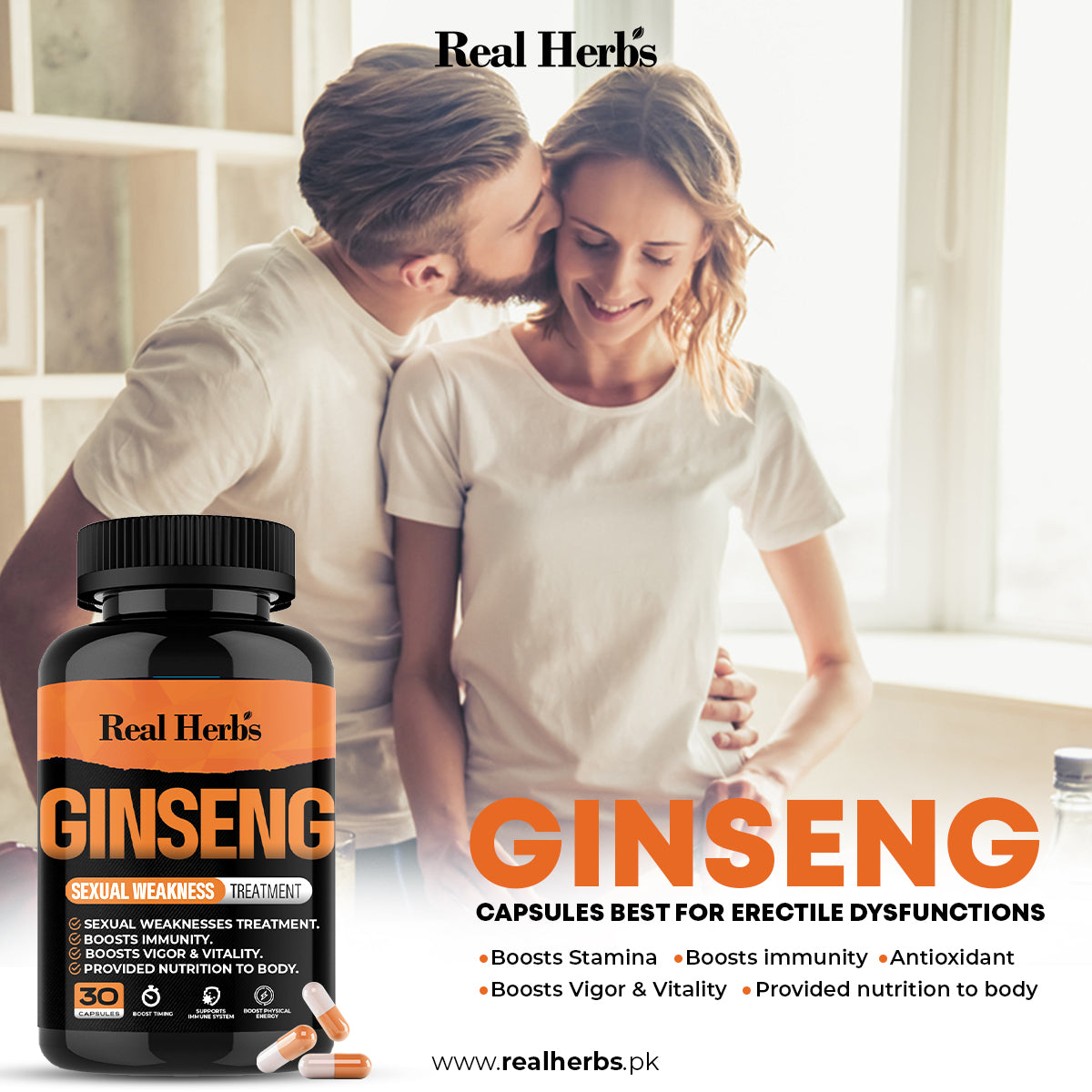 Real Herbs Ginseng for Nafs Health Increase Size & Control Naturally